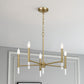 Courtyard Five Light Golden Brass Candle Light Chandelier