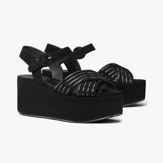Tory Burch - Sandália plataforma Bombe com tiras cruzadas