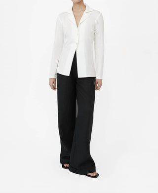 Dāl The Label - Cardigan de malha canelada com gola