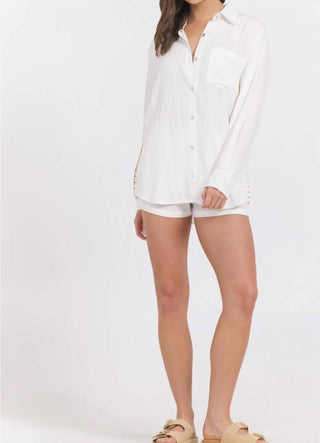 Camisa vintage Havana com botões e estampa lavada