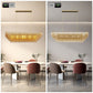 Modern Chandeliers for Dining Room, 54" Large Rectangle Gold Kitchen Chandelier Over Table