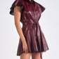 Elan - Faux Leather Mini Dress