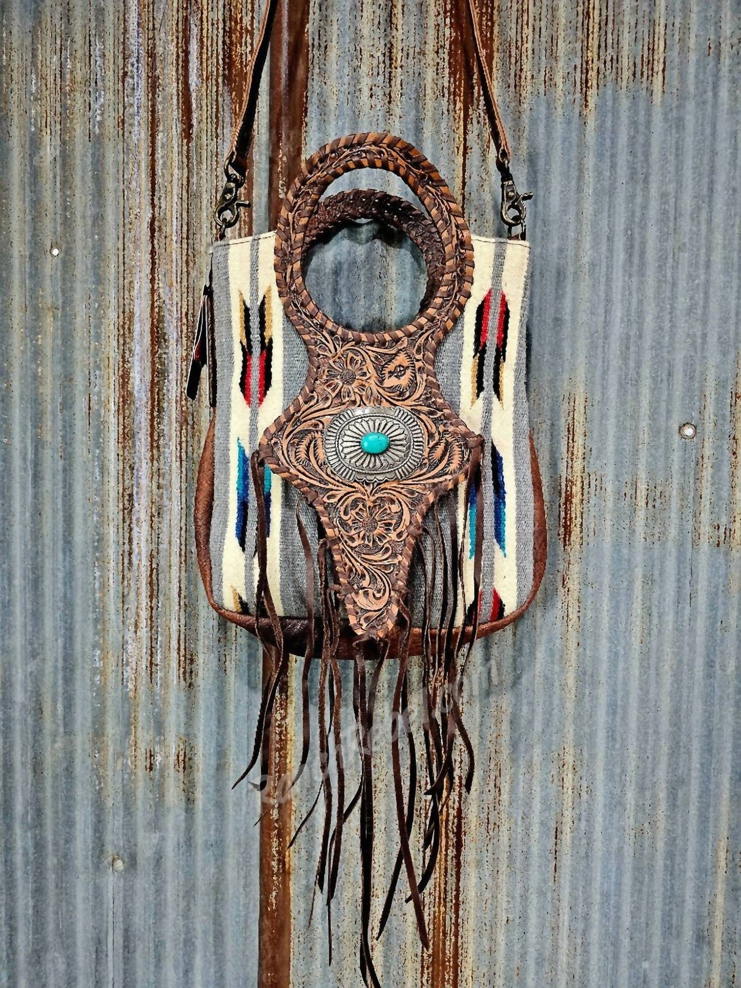 American Darling - Serape Round Handled Bag