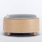 Scandinavian Style Elevated Dog Bed Pet Sofa Velvet Cushion Mid Size Light Grey