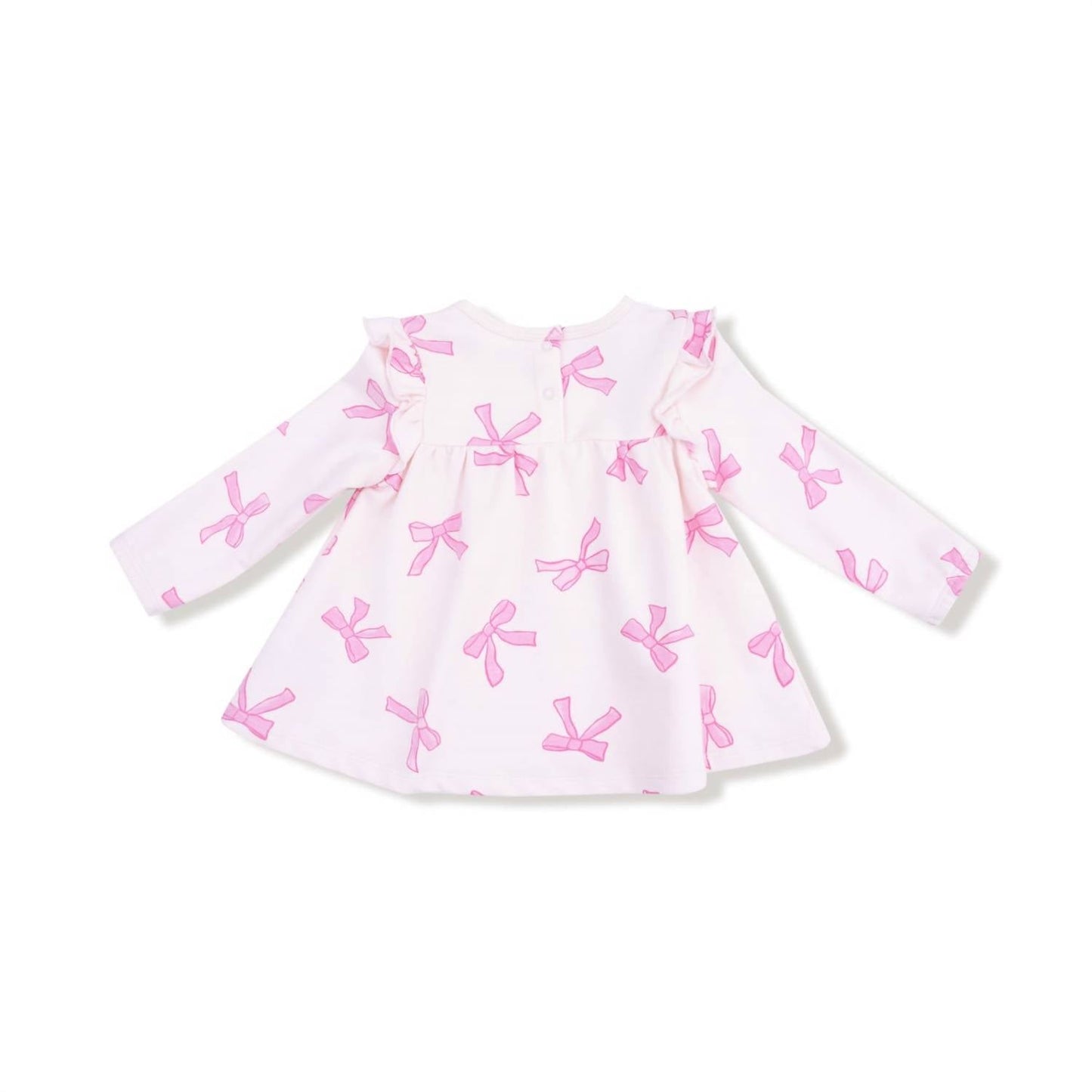 Angel Dear - Girl's Pretty Bows Ruffle Top & Ribbed Legging Set