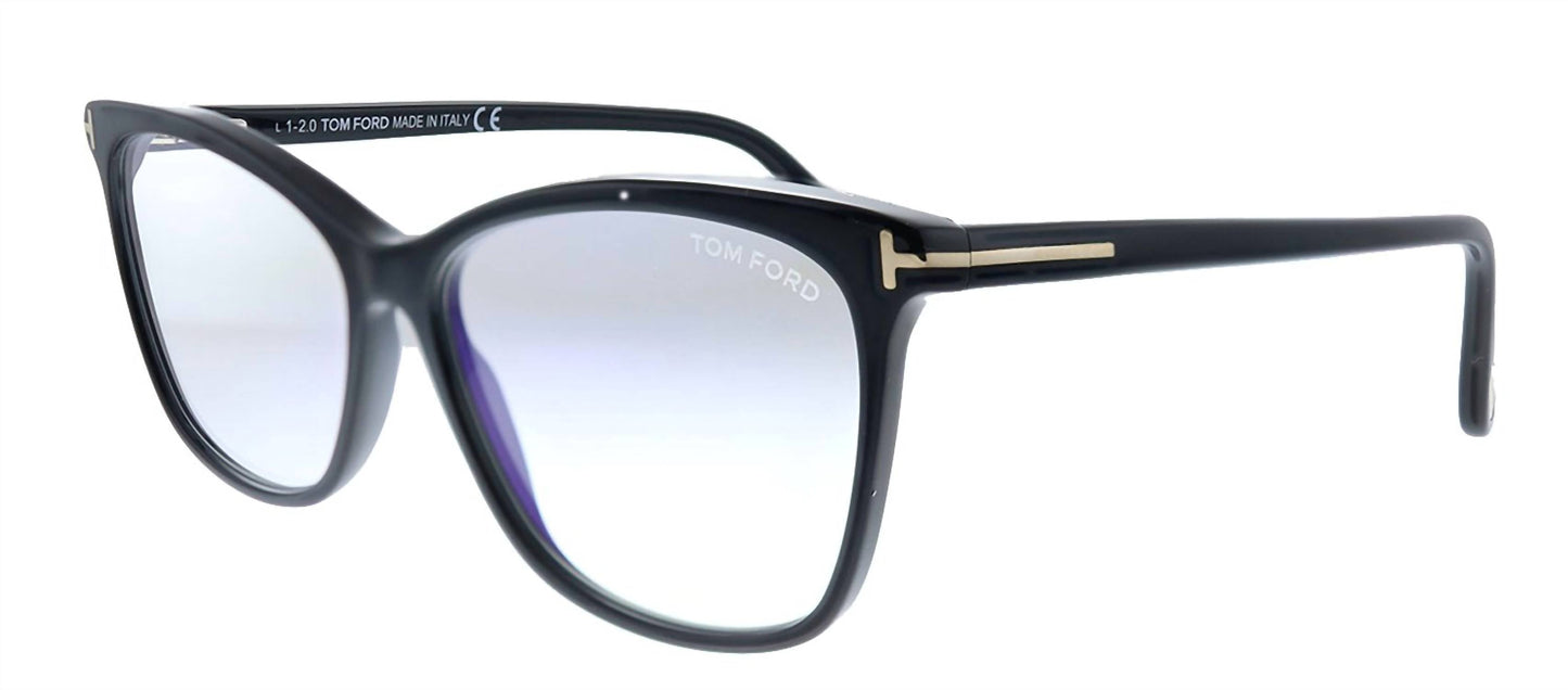 Tom Ford Sunglasses - Square Plastic Sunglasses with Blue Block Clear With Peach Clip on Mirror Lens