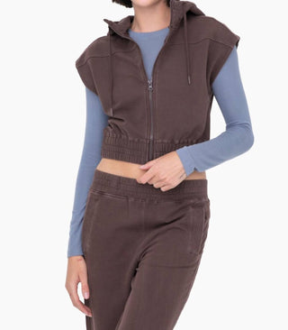 Mono B - Mineral Washed French Terry Hooded Vest