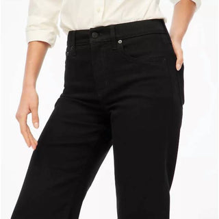 J.Crew - Calça jeans cropped de perna larga com elasticidade para o dia todo