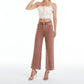 Bayeas - High Rise Wide Leg Twill Pants