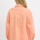 Trendsi - Risen Full Size Button Down Long Sleeve Denim Shacket With Chest Pockets Plus Size