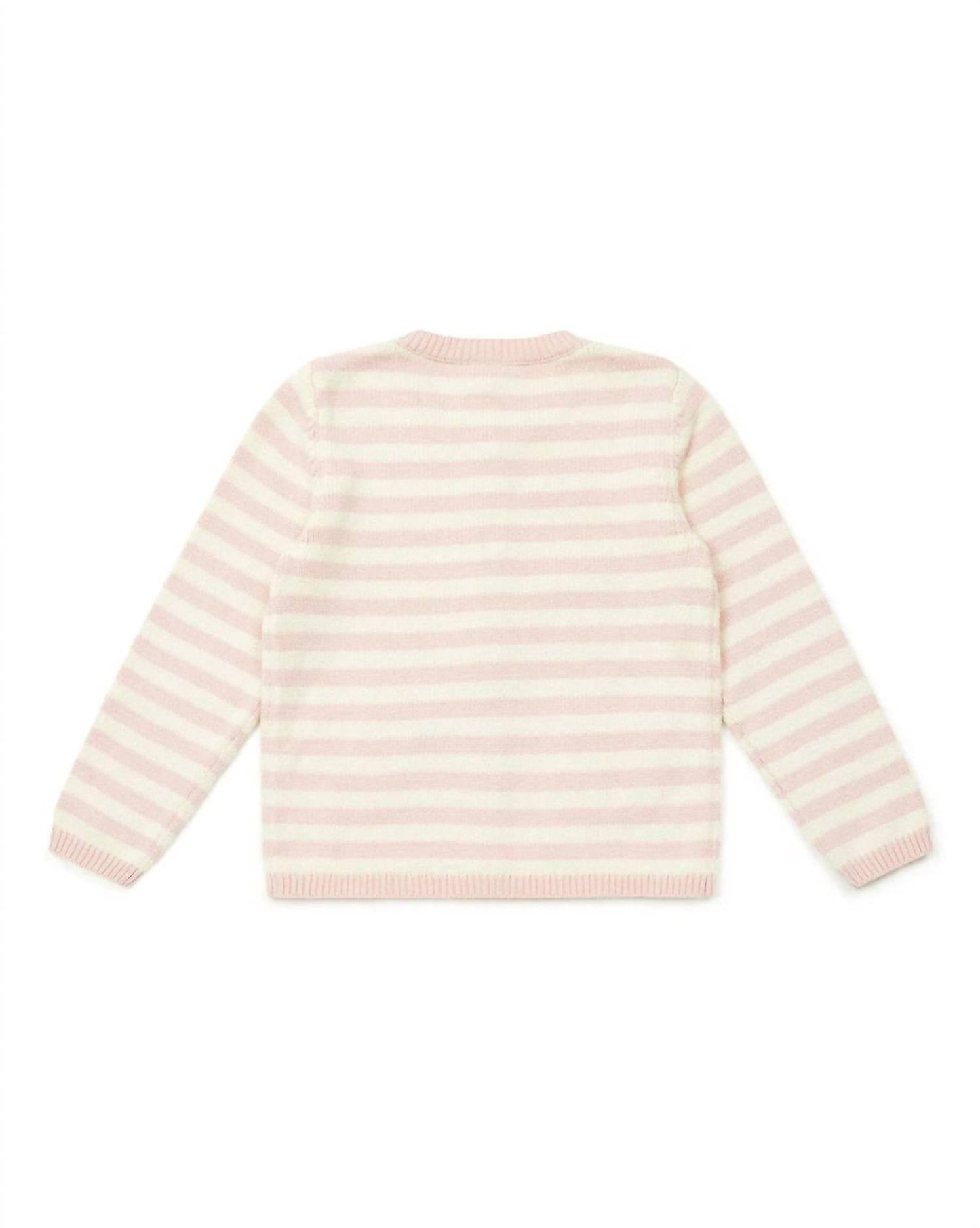 Bonton - Kid's Heart-embroidered Knit Madeleine Cardigan