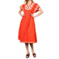 Thml - Flutter Sleeve Embroidered Dress