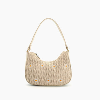 Like Dreams - Bolsa de ombro feminina Nyomi com alça superior e estampa floral de palha