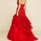 Mac Duggal - Lace Ruffled Tulle Ball Gown