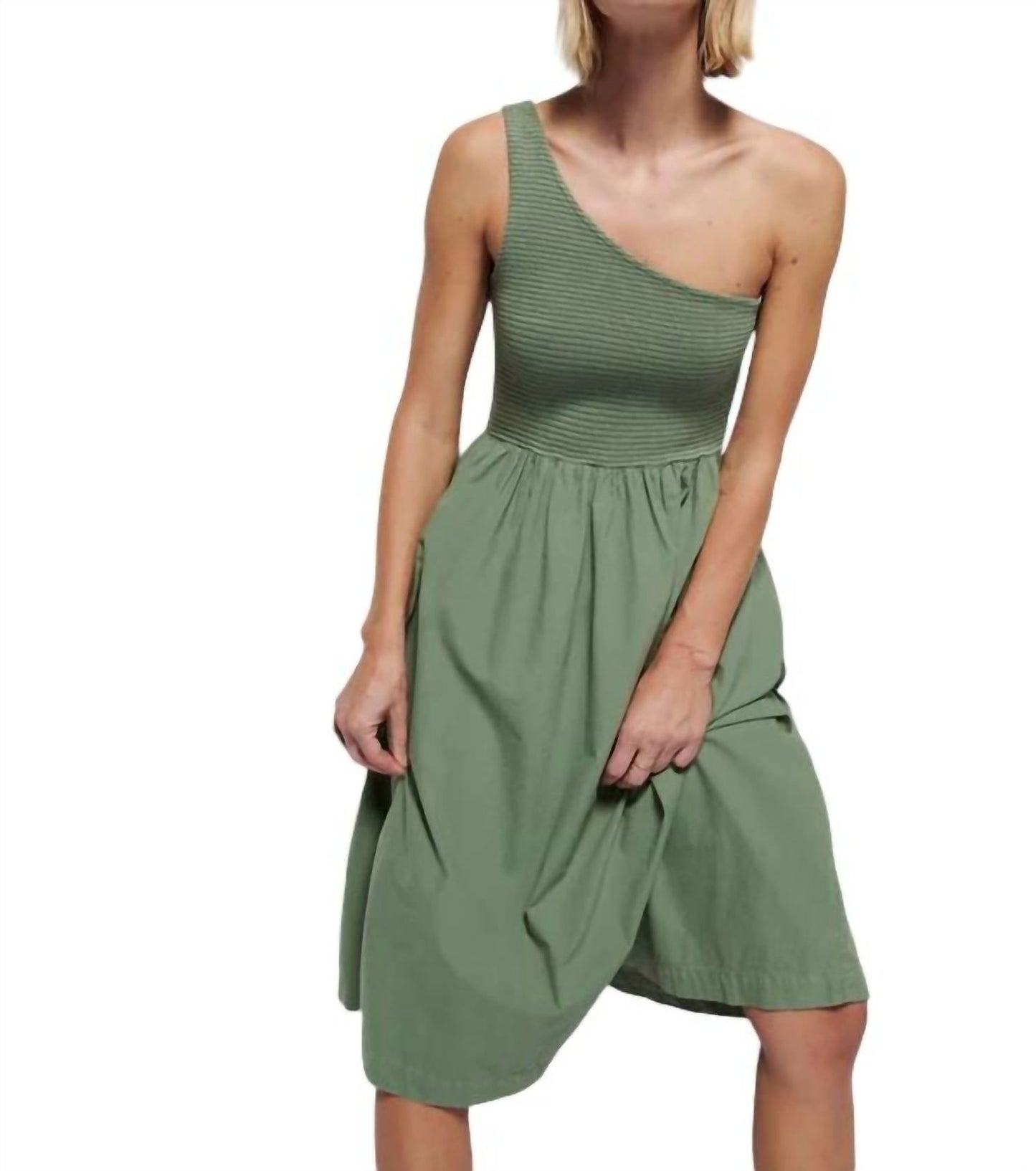 Nation Ltd - Connie One Shoulder Smocked Dress