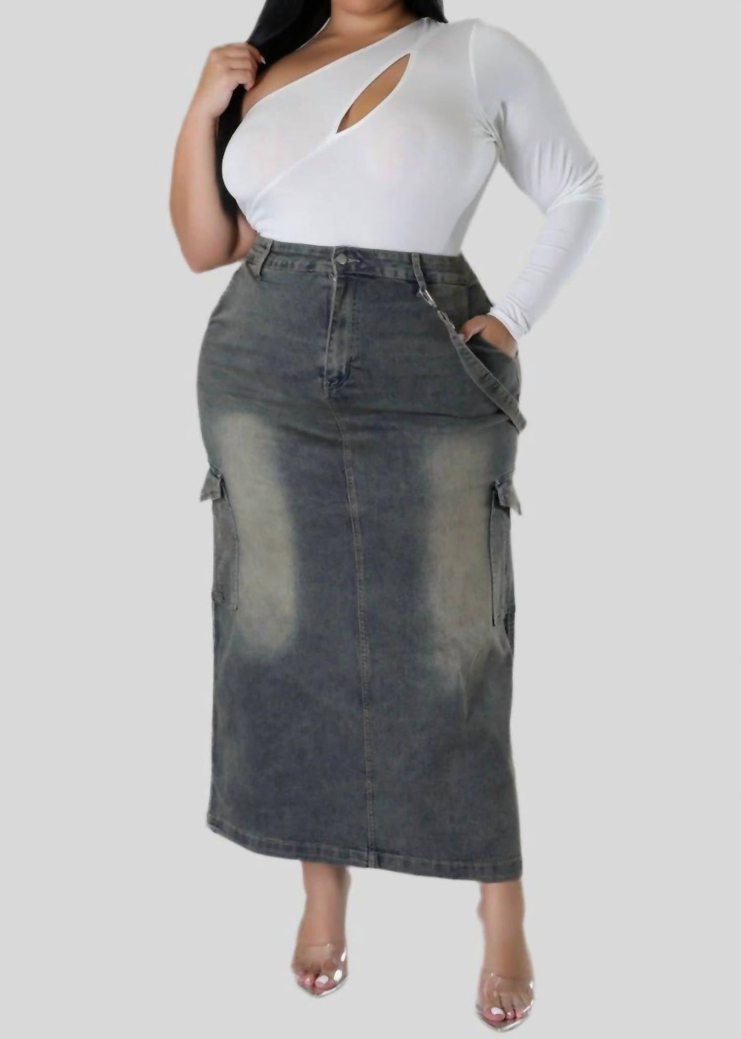 Good Time Usa - Denim Skirt - PLUS