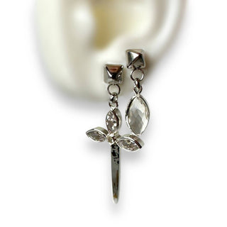 Jagged Halo Jewelry - Brincos de adaga assimétricos Karma para mulheres