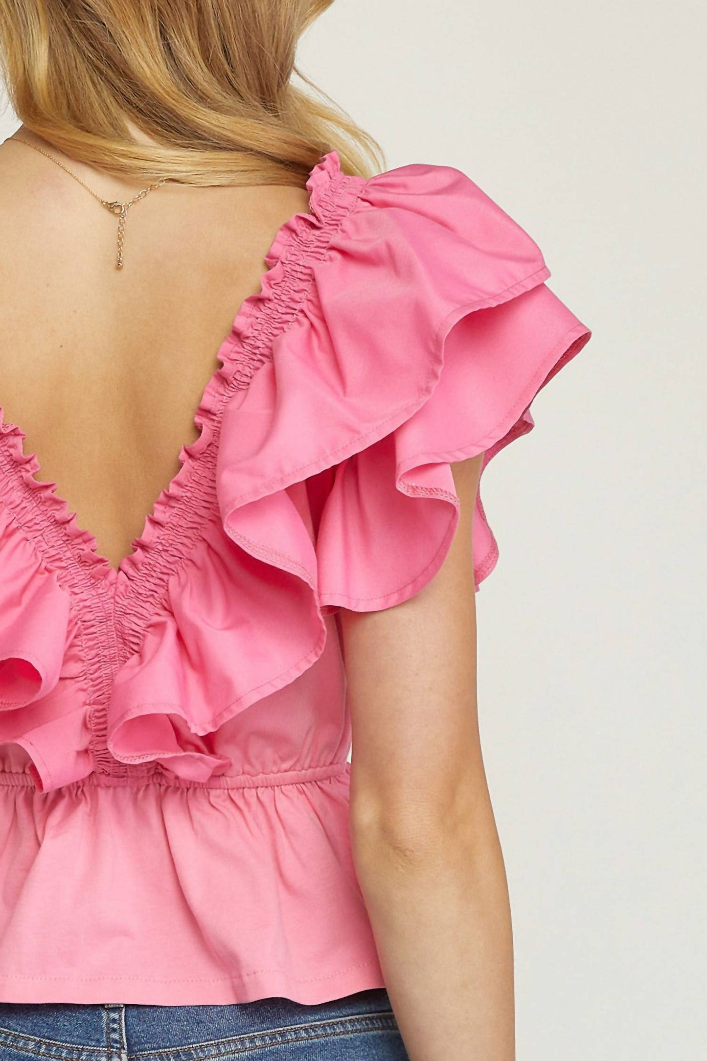 Entro - Ruffled Peplum Top