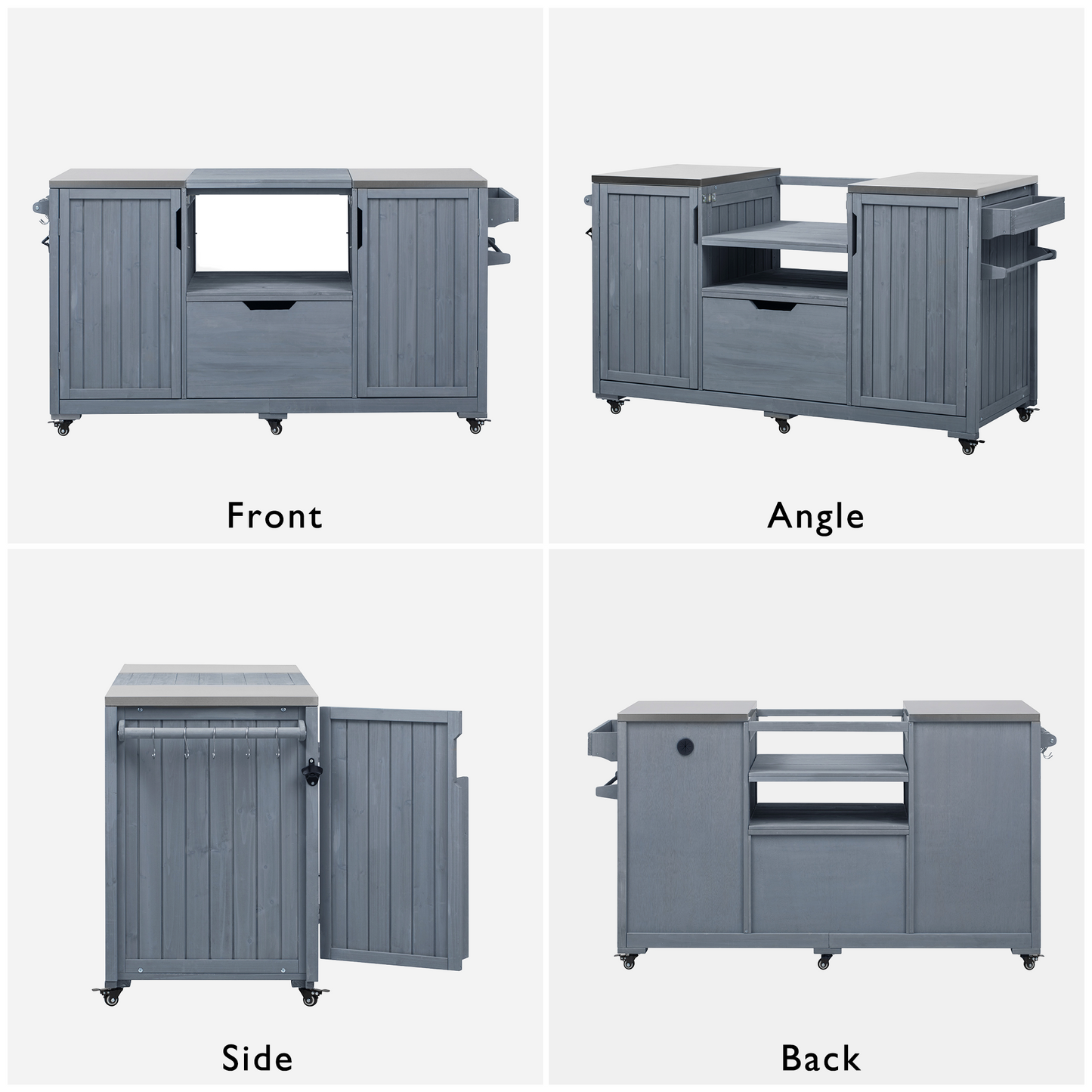 K&K 66.5" Outdoor Kitchen Island for Big Green Egg Grills