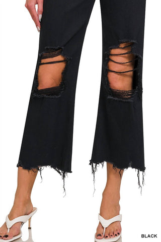 Zenana - Calça Jeans Flare Cintura Alta