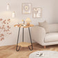 Petal Shape Accent Side Table - Acacia Wood