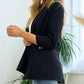 Doe And Rae - Tucked Sleeve Blazer With Pocket Detail