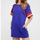 Free People - Knit Short Sleeve Striped Minidress