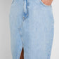 Topshop - Denim Front Split Pencil Denim Skirt