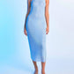2.7 August Apparel - Rhinestone Mesh Midi Dress
