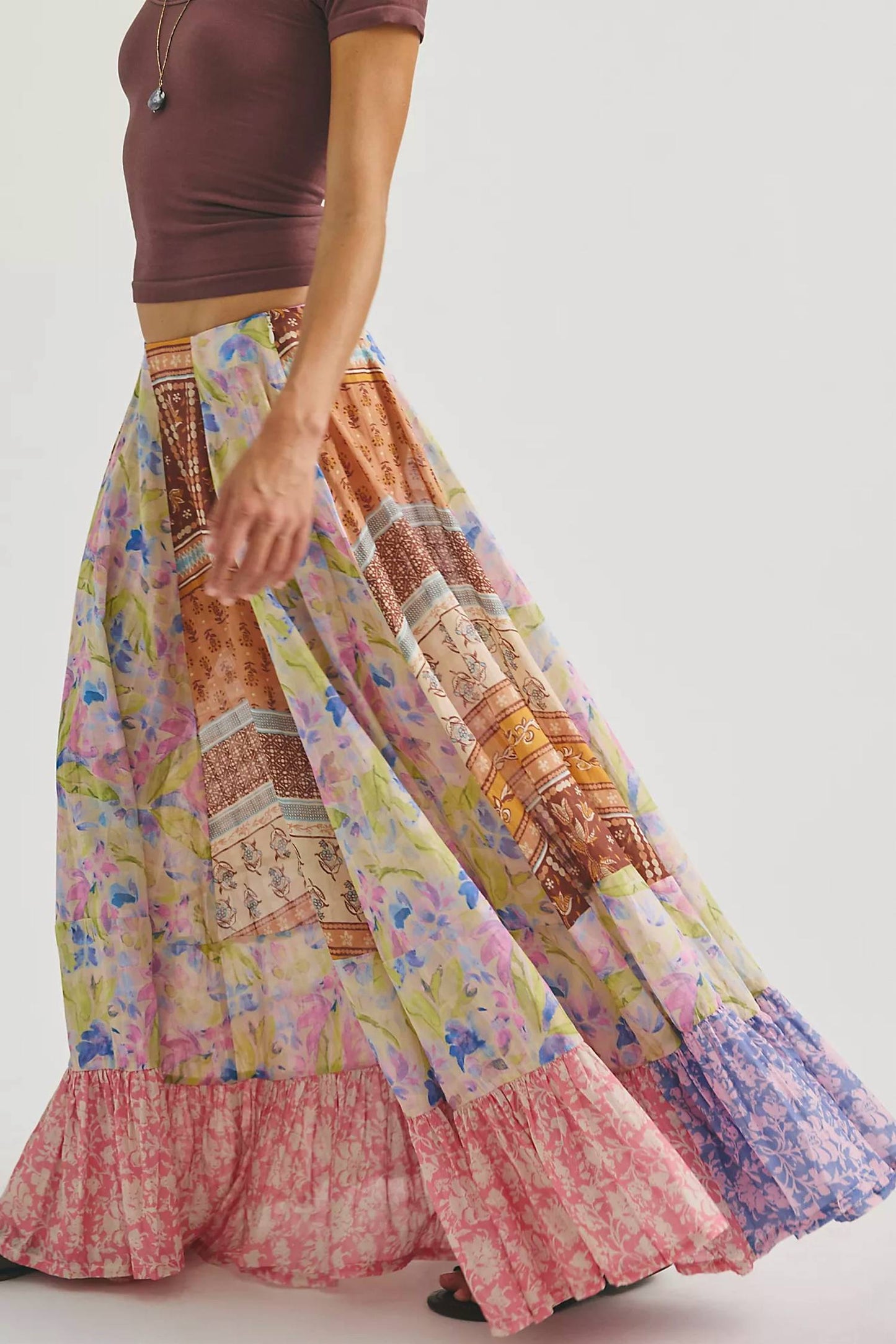 Free People - Santa Eulalia Printed Maxi Skirt