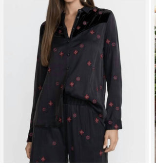 Johnny Was - camisa maxine western com costura