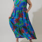 Sugarlips - Malton Tropical Evianna Button Down Flutter Maxi Dress Curve