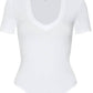 Good American - Women's Super Stretch Deep V-neck Bodysuit