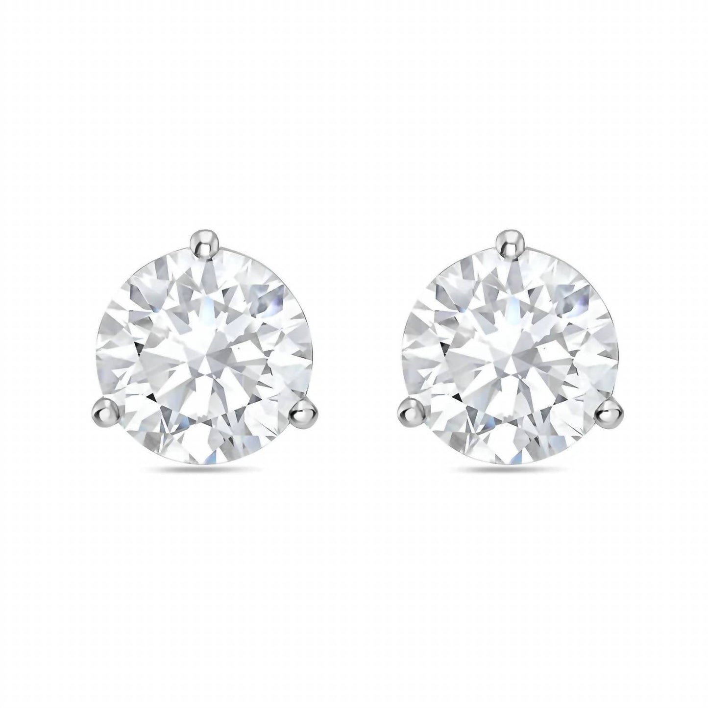 Diana M Jewels - Women's Lab Grown Round Diamond Stud Earrings