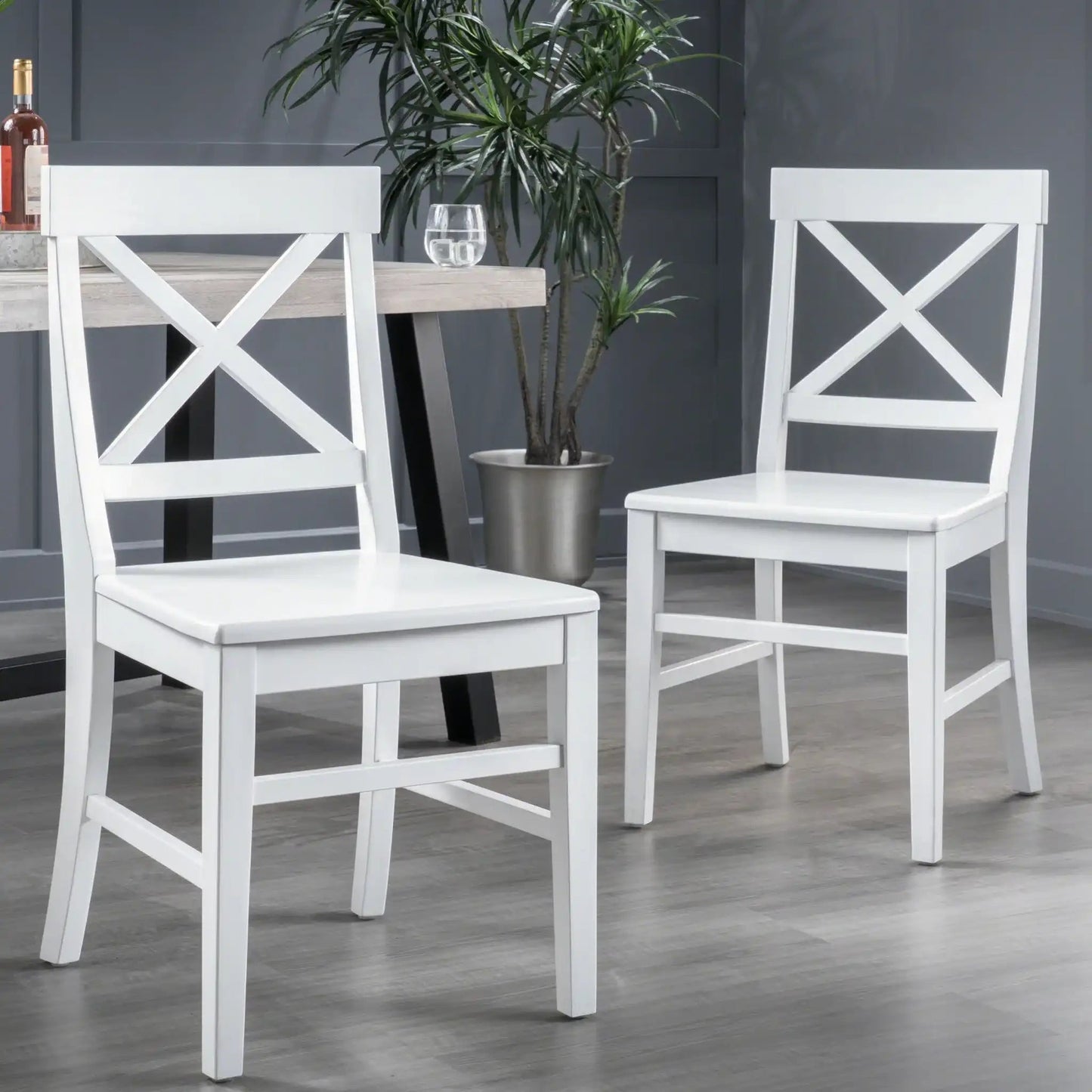Plethora Dining Chair With X-Shaped Back (Set of 2)