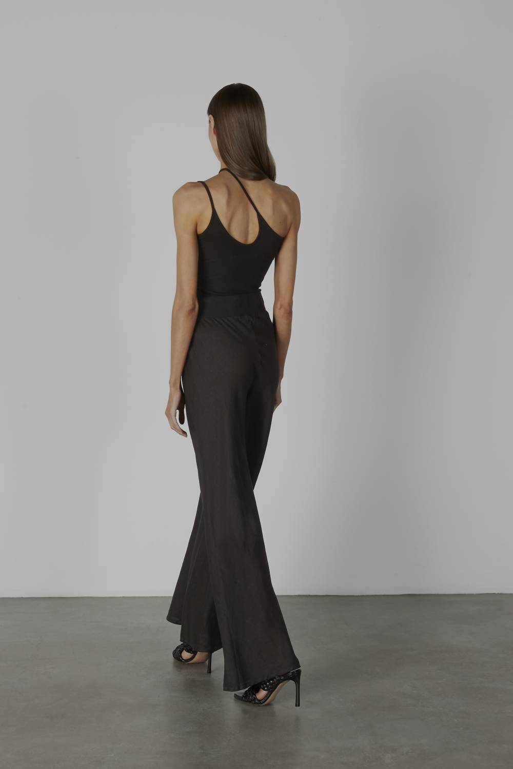 Enza Costa - Stretch Silk Knit Assym Strappy Tank