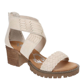 Very G - Sandália feminina Vana com salto em relevo