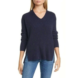 Nordstrom - Suéter de tweed e cashmere com decote em V exclusivo