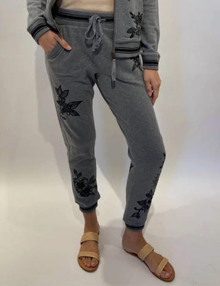 Johnny Was - Calça de moletom feminina Addison Rib Detail