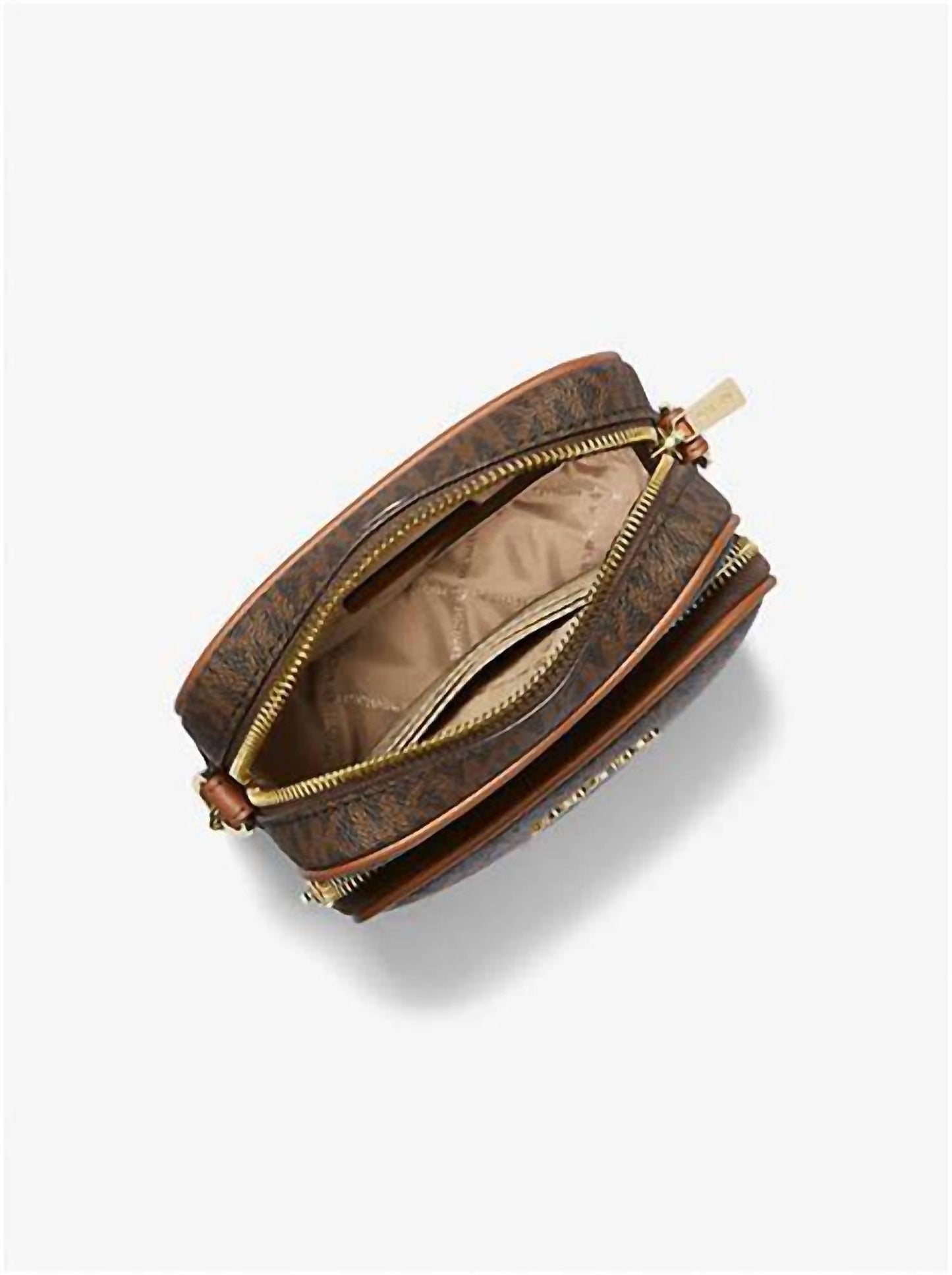 Michael Kors - Women's Brown Jet Set Travel Medium Logo Crossbody Bag