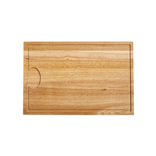 Creative Gifts International - Tábua de corte de madeira de seringueira com cavidade - 45,7 cm x 30,4 cm
