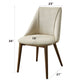 Willene Polished Microfiber Side Chair (Set of 2) - Beige