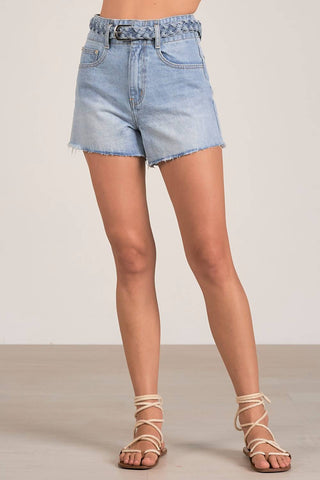 Elan - Short Jeans com Cinto Trançado