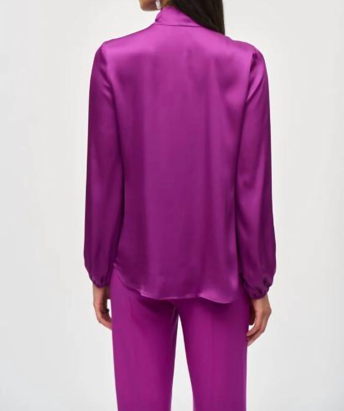 Joseph Ribkoff - Satin Bow Neckline Blouse