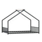 Full Size Rooftop Bed Frame LED Lights For Kids - Black