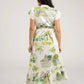 Beau & Ro - Palm Flutter Midi Dress