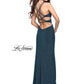 La Femme - Jersey Deep V-Neckline Dress