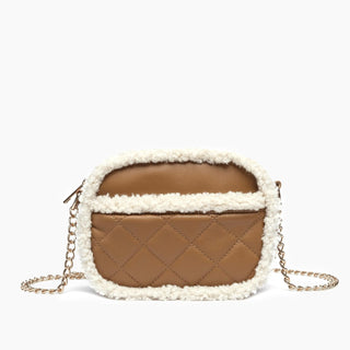 Like Dreams - Bolsa transversal feminina Pumpkin Patch Vegan Sherpa