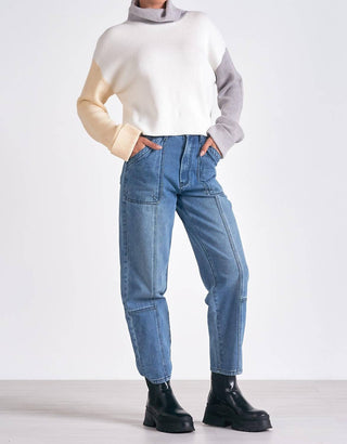 Elan - Suéter Cropped Colorblock