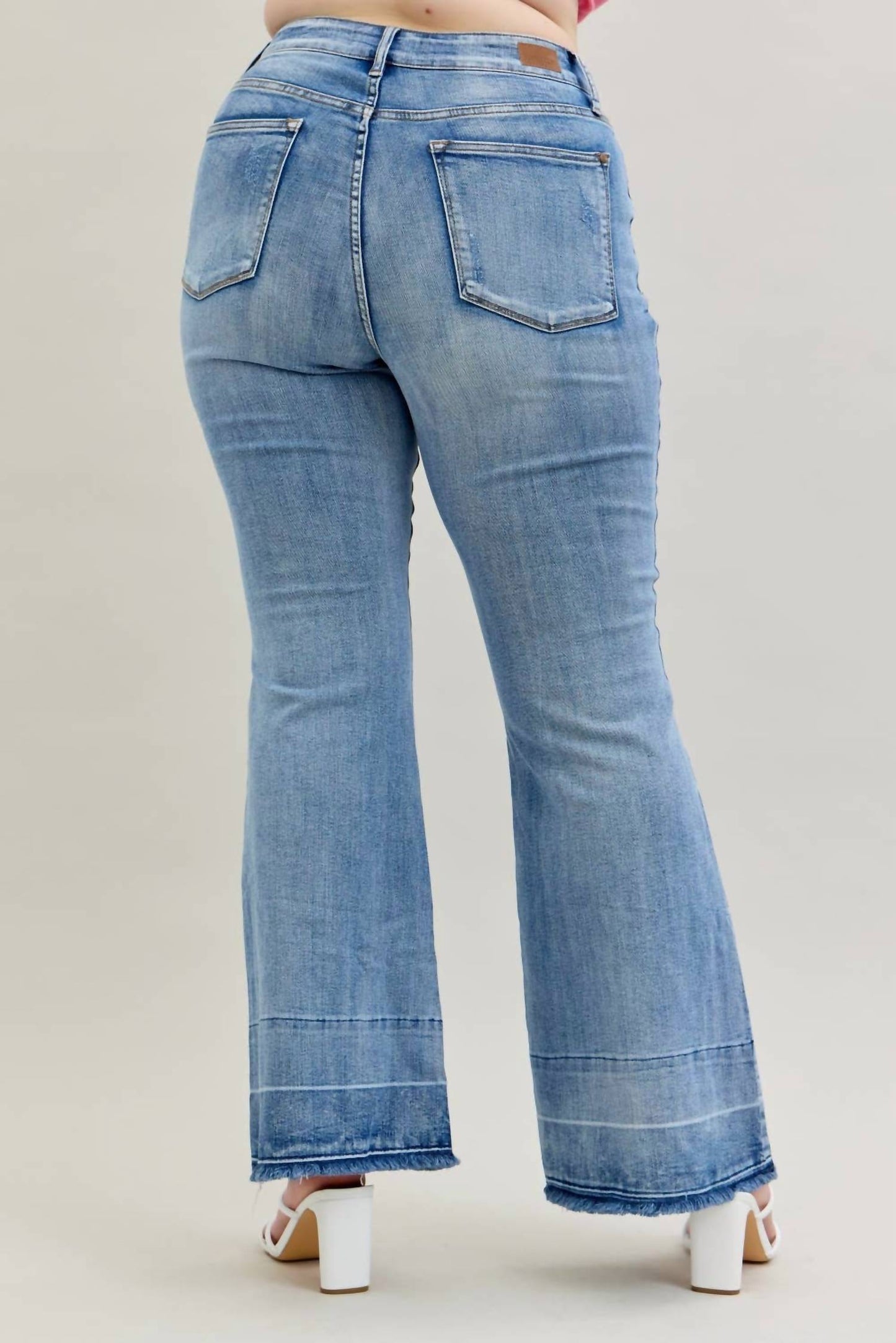 Judy Blue - Tummy Control With Release Hem Flare Jeans - Plus